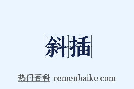 斜插是什么意思的图片